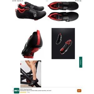 NEW WITHOUT TAGS PELOTON ARLOS CYCLING‎ SHOES IN BLACK
